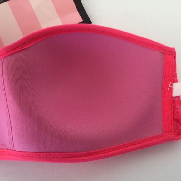 VICTORIAS SECRET PINK LACE BANDEAU BRA NWOT - Picture 8 of 8